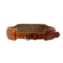 Duracuir Construction Leather Tool Belt with Lumbar Support (SMALL 26-34 Waist)