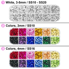 Hotfix Applicator Tool with 8600 Pcs Rhinestones for Blinging Clothes, Fabric, Clothing, Leather, Hot Fix Bedazzler Kit with 6 Tips, Stand, Manual, Case, Glove, Stencils, Tray, Tweezers, Gem Picker