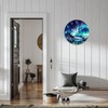 XNM Teal Landscape Kitchen Clocks 14 Inch Glass Wall Clocks