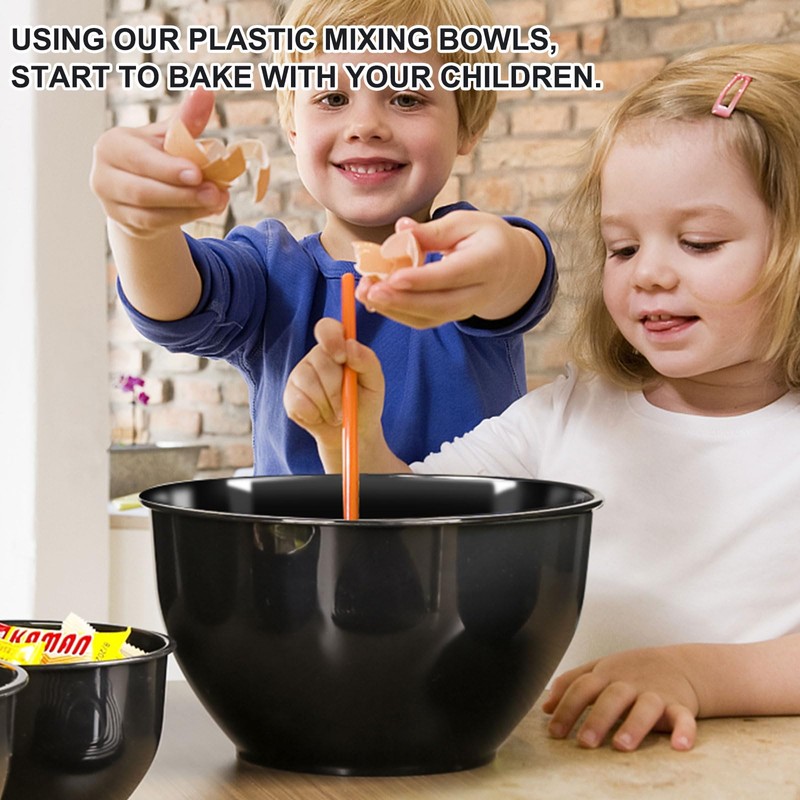 Greentainer Plastic Mixing Bowls with Lids Set for Kitchen, Nesting