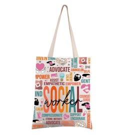 FEELMEM Social Worker Tote Bag LCSW Gift Social Worker Appreciation Gifts For Employee Volunteer Nurse Doctor