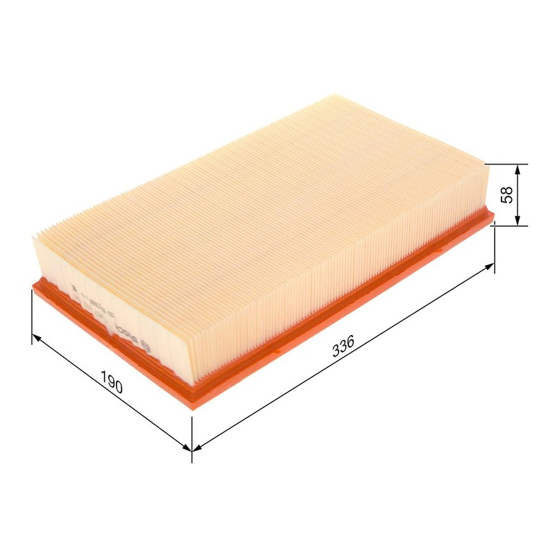 Bosch S3699 Car Air Filter - Cleans Intake Air From