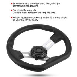 270mm -Kart Steering Wheel with, Steering Wheel for -Kart Racing Cart Accessory