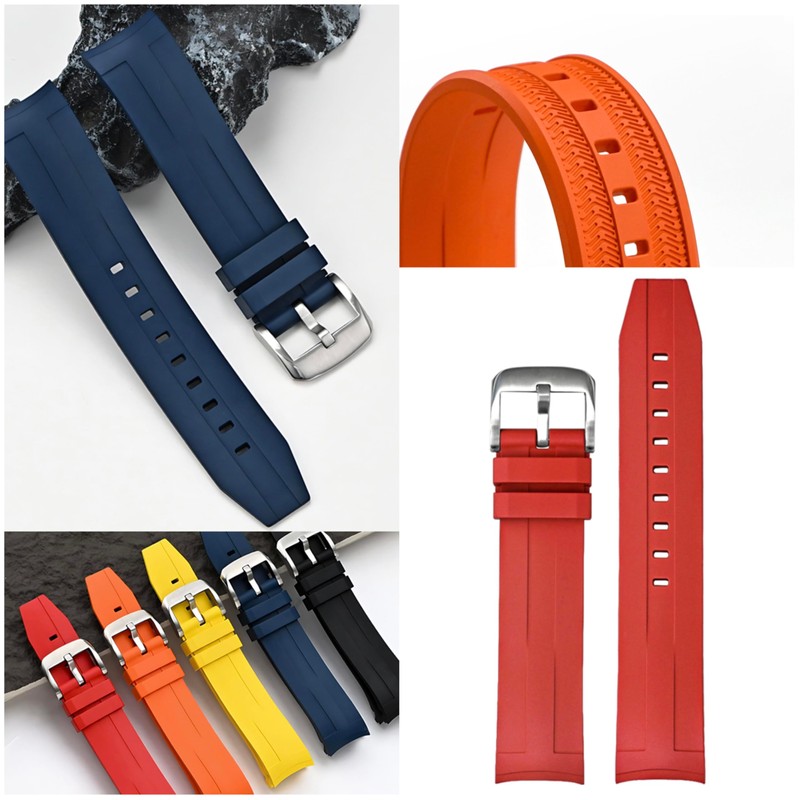 21mm FKM Rubber Band For Tissot Seastar 1000 Powermatic 80