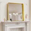 Koonmi Gold Wall Mirror for Bathroom, 30x30 Inch Matte Deep