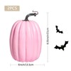 Artmag 8 Inch Large Artificial Pumpkins, 2PCS Big Pink Pumpkins