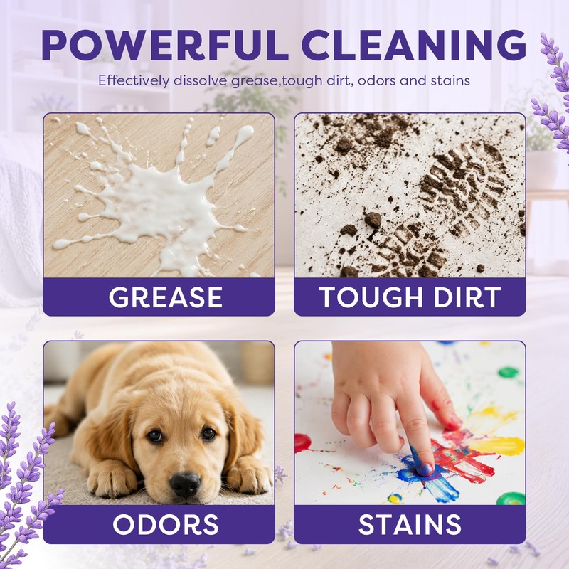 82 FL OZ/2.42 L Lavender Scent Floor Cleaning Solution Compatible