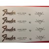 Unbranded Guitar Headstock Waterslide Decals Metallic Ink Half Sheet special