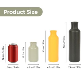 Ceramic Vases Set of 3, Farmhouse Decor Flower Vase for Centerpiece Table Decorations, Boho Decor Vases, Rustic vase in Various Sizes for Living Room,Fireplace Decor, Shelves