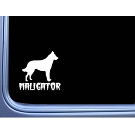 EZ-STIK Maligator Belgian Malinois M350 6 inch Sticker Decal Dog Caution k9