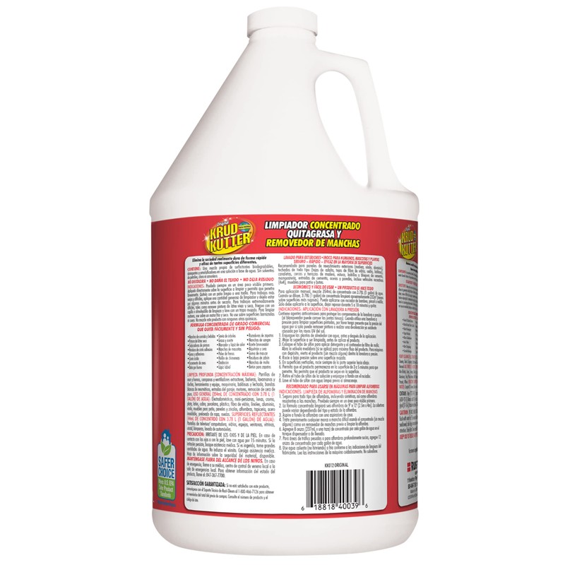 Krud Kutter KK012 Original Concentrated Cleaner/Degreaser Stain Remover, Gallon