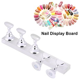 Nail Art Display Stand Manicure 5Pcs Nail Art Tip Holders Tablero de ajedrez magnético Display Practic Train Stand Nail Art Tip Holders Tablero de ajedrez Stand Practic Train Stand