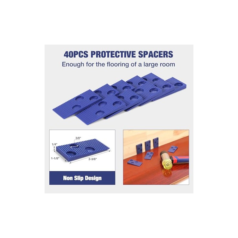 WORKPRO 43PC Laminate Flooring Installation Kit- Rubber Mallet with Fiberglass