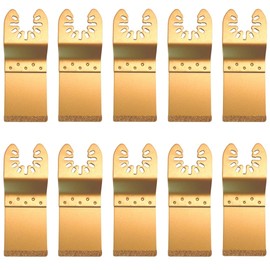10 Pack - 35mm Carbide End Cut Multi Tool Blades for Bricks, Plaster And Grout Removal Cutter Saw Set Compatible with Dremel Fein Multimaster Makita Etc Oscillating