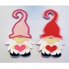 Valentines Gnome Layered 2 Paper Die Cut Scrapbook Embellishments Cardmaking