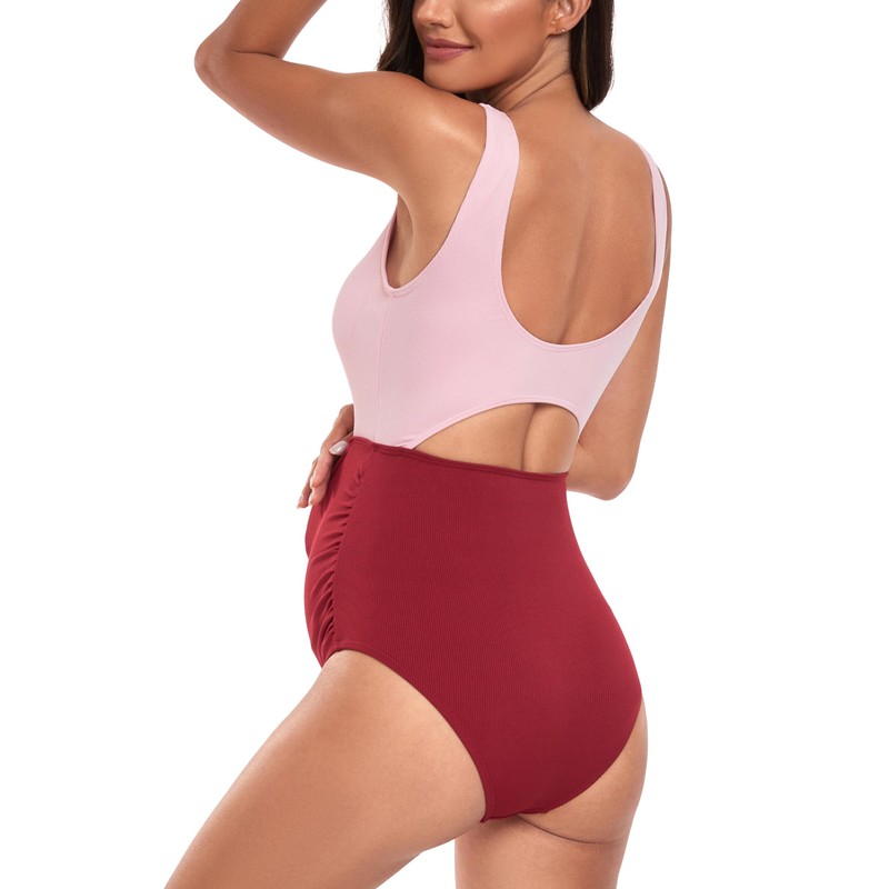 EastElegant Maternity Cutout One Piece Swimwear Ploka Dots Print Pregnancy