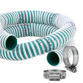 RecPro Water Fill Hose | Cut to Length | Freshwater Tank Hose | RV Concession Fresh Water Tank | Food Truck (25 Feet, with Hose Clamps)