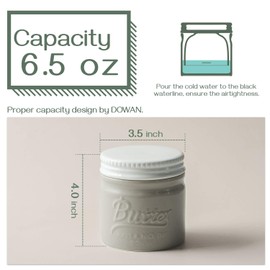 DOWAN Butter Keeper, French Butter Dish, Ceramic Candy Servers for Storage, No More Hard Butter & Humanized Water Line, Grey