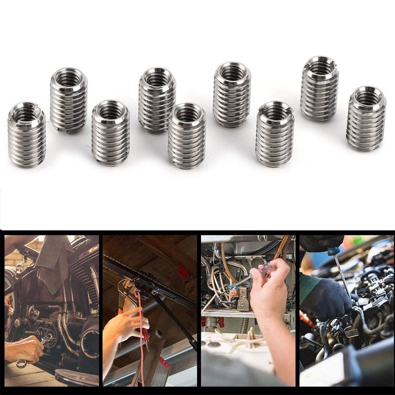 10pcs Thread Repair Insert, Self Tapping Thread Insert 10mm Female