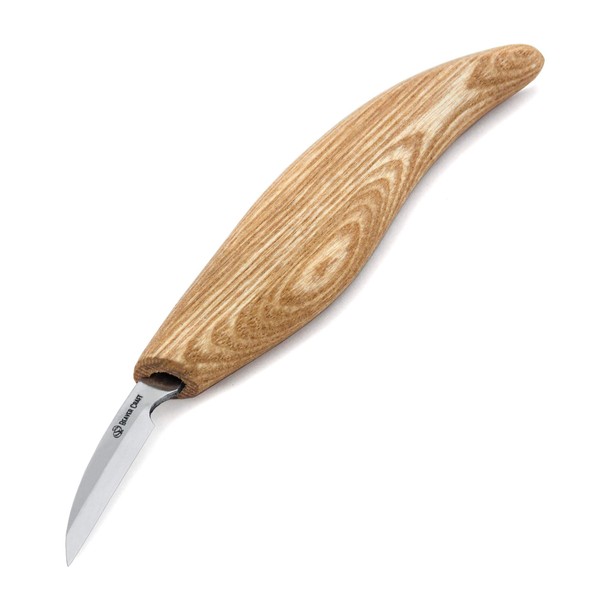 BeaverCraft Detail Wood Carving Knife C8 3.5 cm Carving Knife for Detail Wood Carving Knife - Notch Carving Knife - Wood Carving Tools for Beginners and Children