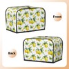 Fruits Yellow Lemon Toaster Cover 2 Slice Bread Maker Cover