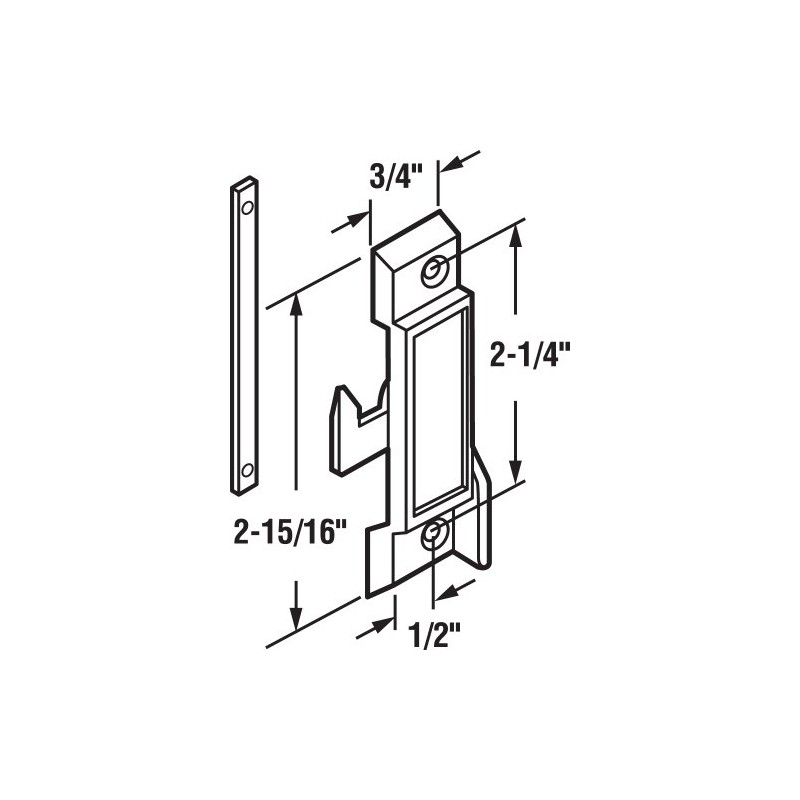 Prime-Line F 2512 Sash Lock, 5/8 In. Latch Projection, Fits