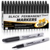 36 Pack Permanent Markers Fine Tip, Black Permanent Marker Pens
