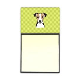 Caroline's Treasures BB1323SN Lime Jack Russell Terrier Refillable Sticky Note Holder Postit Note Dispenser, 3.25 by 5.5", Multicolor