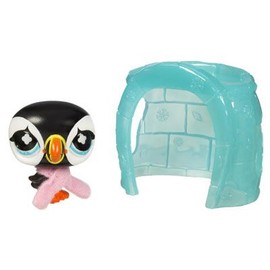 Littlest Pet Shop - Portable Pets - Funniest - Papageientaucher #654 - mit Haus / Vogel