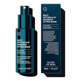 Allies of Skin Multi Peptides & Growth Factor Suero Facial Potenciador de Colágeno | Complejo Antienvejecimiento Reafirmante de la Piel con 9% Péptidos | Reafirma la Piel Flácida y Reduce Visiblemente