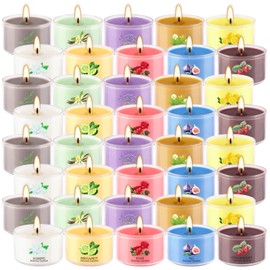 40 Scented Candle Set, 10 Fragrances, 35g Natural Soy Wax Candles with Smokeless Cotton Wicks, Ideal for Home Decor, Yoga, Meditation, Spa & Gifting