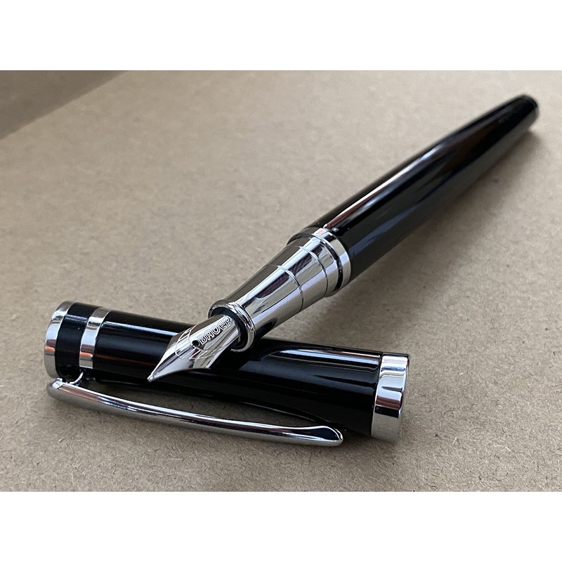 Rhapsody Luxury 3035 Executive Steel Fountain Pen BLACK Ink Pens