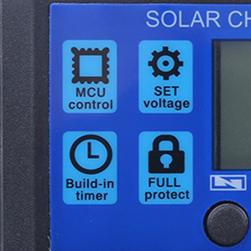 Solar Panel Controller LCD Display Battery Charge Control Dual USB