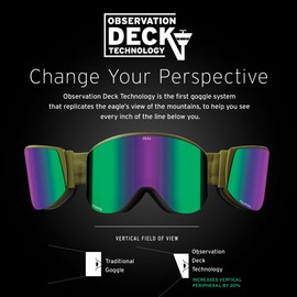 Zeal Optics Beacon ODT Snow Goggle, Dark Night/Persimmon Sky Blue Mirror, Medium Fit