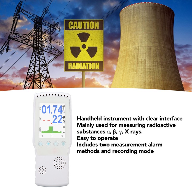 Geiger Counter Nuclear Radiation Detector Portable Rechargeable Handheld Beta Gamma