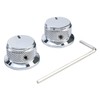 OVSAL 2PCS Electric Bass Guitar Metal Knobs Flat-top Hat-Shaped Volume