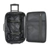 U.S. Traveler Rio Rugged Fabric Expandable Carry-on Luggage Set, Black,
