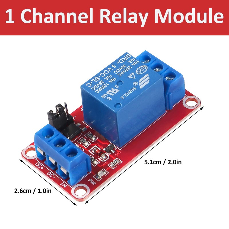 hiBCTR 20 Packs 5V One Channel Relay Module Relay Switch