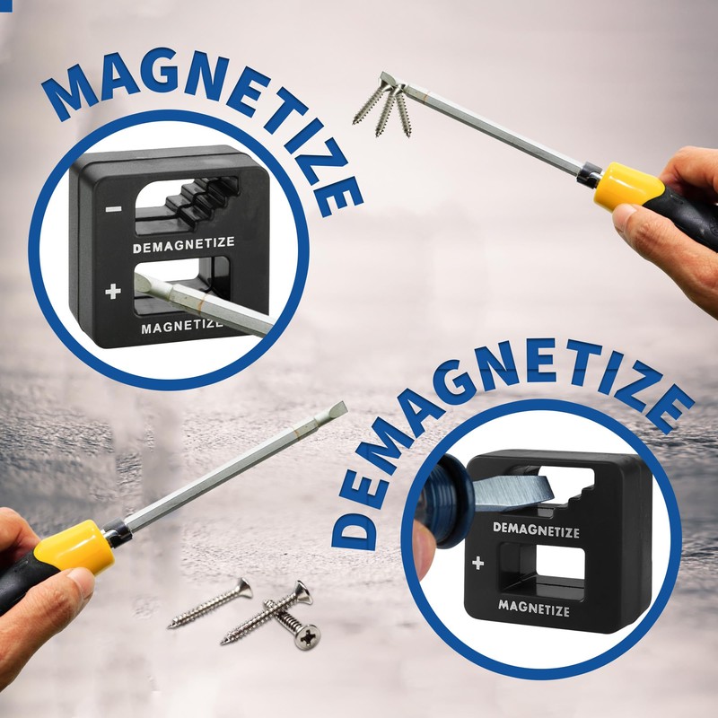 MeasuPro Demagnetizer and Magnetizer for Screwdrivers Tips, Bits, and Small