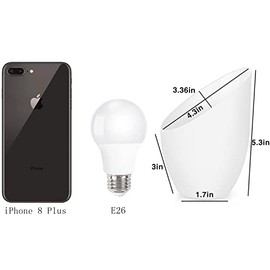 2 Pack Plastic Lampshade, 5.7 inch High, 4.1 inch Diameter, 1.65 inch Fitter, Replacement Plastic Lamp Shade for LED Floor Lamp