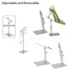 VIDAYA Silver Display Stand, Stainless Steel Shoe Risers Countertop Adjustable