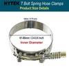 HYTEK T-Bolt Spring Hose Clamps, 2 Pack Stainless Steel Adjustable