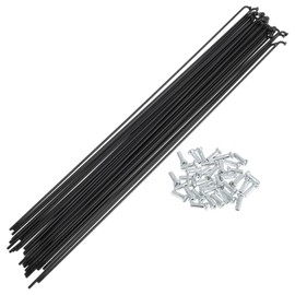 X AUTOHAUX 36 Set 14G Bicycle Spokes 287mm Bike Wheel Spokes Carbon Steel Black