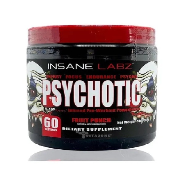 Pre Entreno Insane Labz Psychotic 60 Servicios Sabor Ponche De