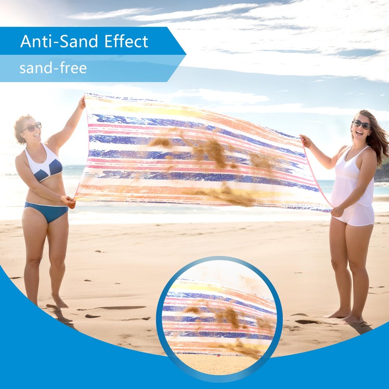 Mikytoper Extra Large 180 x 90 CM Microfibre Sandproof Quick