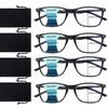 BONCAMOR 4 Pack Progressive Multifocus Reading Glasses Men and Women
