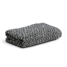 Möve Brooklyn Herringbone Hand Towel 50 x 100 CM Natural-Coloured / black