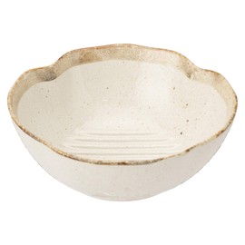 Mino Ware K65020 White Karatsu Clover Shaped Noh Bowl