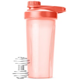 Mr. Pen- Shaker Bottles for Protein Mixes with Twist Cap, 28 oz, Coral Pink Protein Shaker Bottle with Wire Whisk Ball, Shaker Cup, Mixer Bottle, Protein Shake Bottles, Protein Shake Bottle