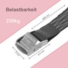 6 x Clamp Lock Straps, Lashing Straps, for up to